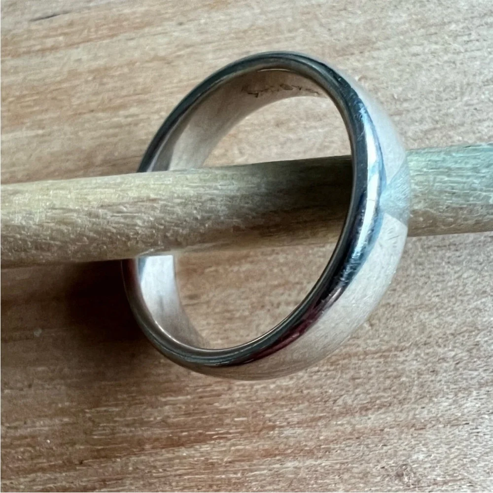 14k white gold mens wedding band ring